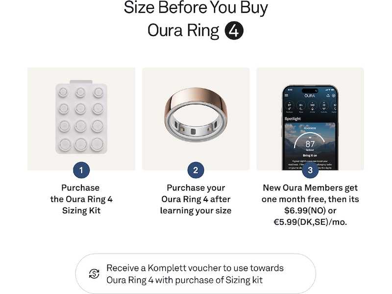 Oura Ring 4 Smart Ring str. 4 (roseguld) Smart ring