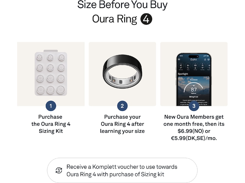 Oura Ring 4 Smart Ring str. 9 (sort) Smart ring