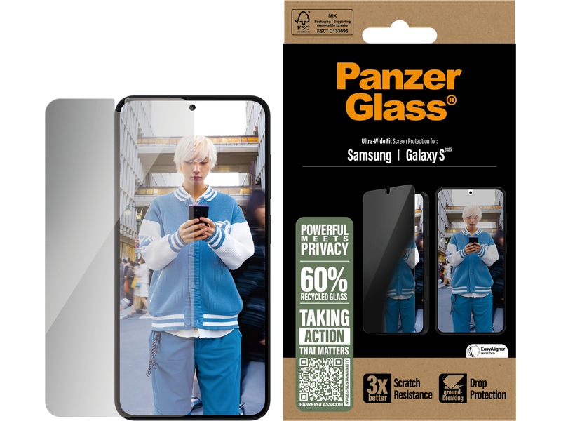 PanzerGlass Galaxy S25 / S24 Privacy skærmbeskytter Skærmbeskyttelse mobiltelefon
