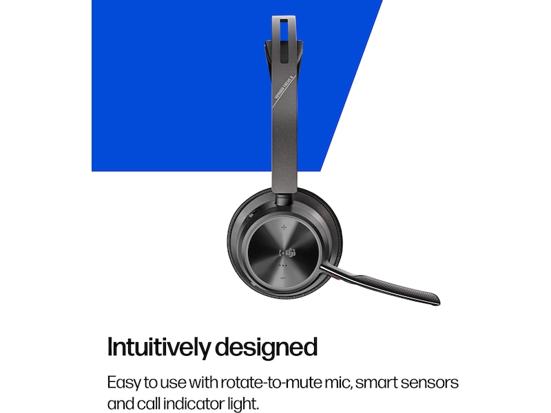 Poly Voyager Focus 2 MS USB-C Headset med opladningsstander Trådløst headset