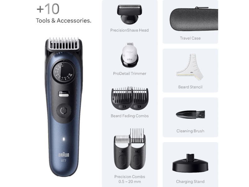 Braun Series 7 Skægtrimmer (blå) Barbermaskine