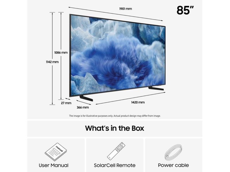 Samsung 85" Q8FA QLED 4K smart-tv (2025) Over 80 tommer TV