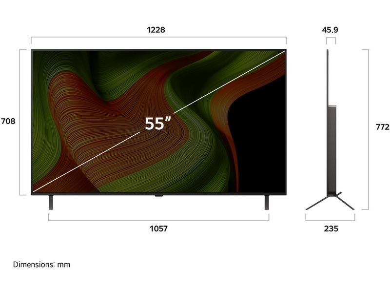 LG 55" B5 AI 4K OLED smart-TV (2025) 50 - 59 tommer TV