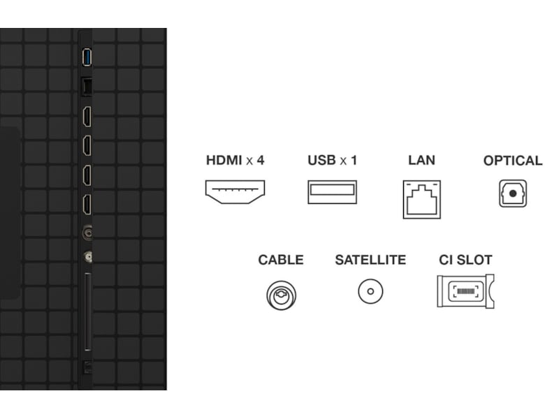 TCL 85" C8K 4K QD-Mini LED Google TV Over 80 tommer TV