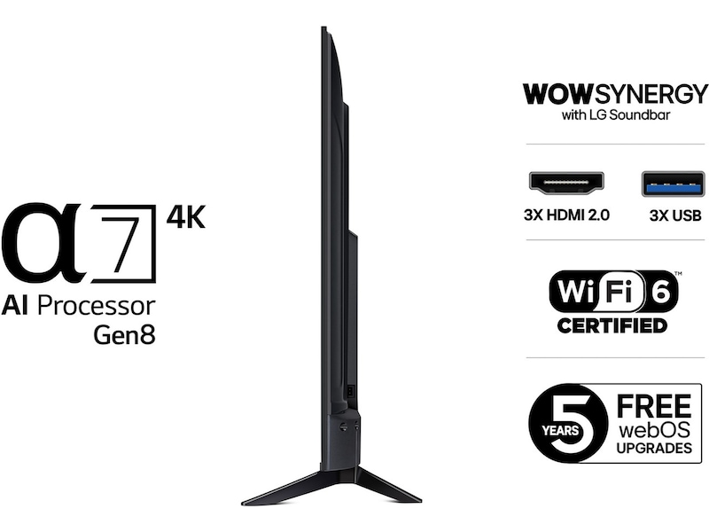 LG 55" UA73 AI 4K UHD smart-tv (2025) 50 - 59 tommer TV