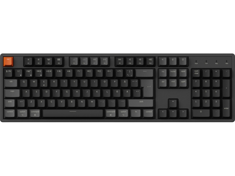 Keychron K10 V2 trådløst tastatur RGB Hot Swap QMK alu (Super Red) Gamingkeyboard
