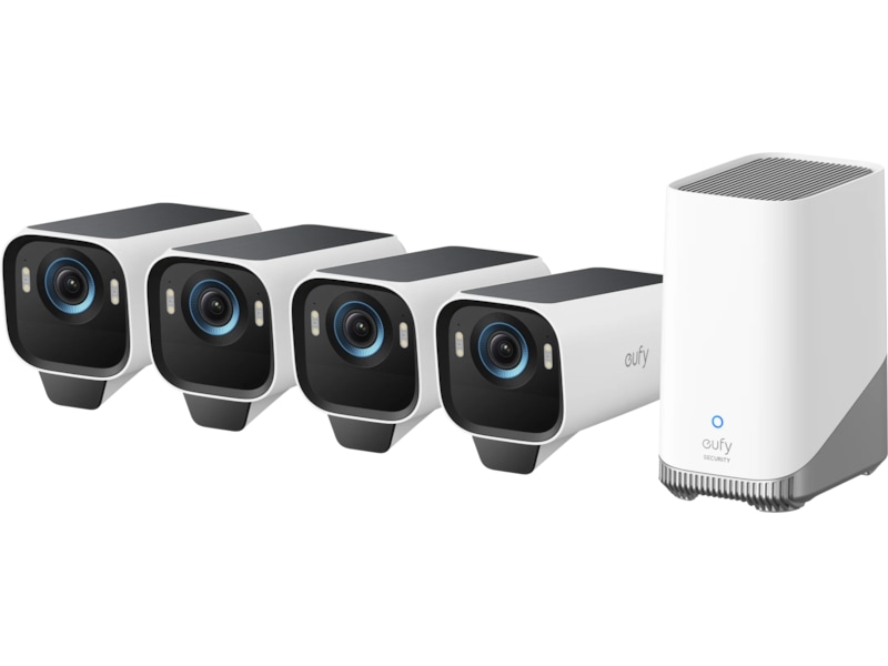 Eufy eufyCam S3 Pro overvågningskamera Kit 4 pack + HomeBase S380 Overvågningskameraer