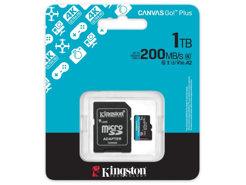 Kingston Canvas Go! Plus microSD 1TB Flash-hukommelse