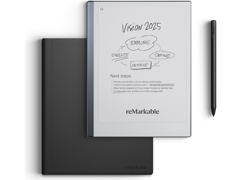 reMarkable 2 10,3" 8 GB inkl. Marker Plus og Book Folio (sort læder) Digitale paper