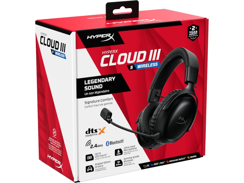 HyperX Cloud III S Trådløst Gaming Headset (sort) Gamingheadset