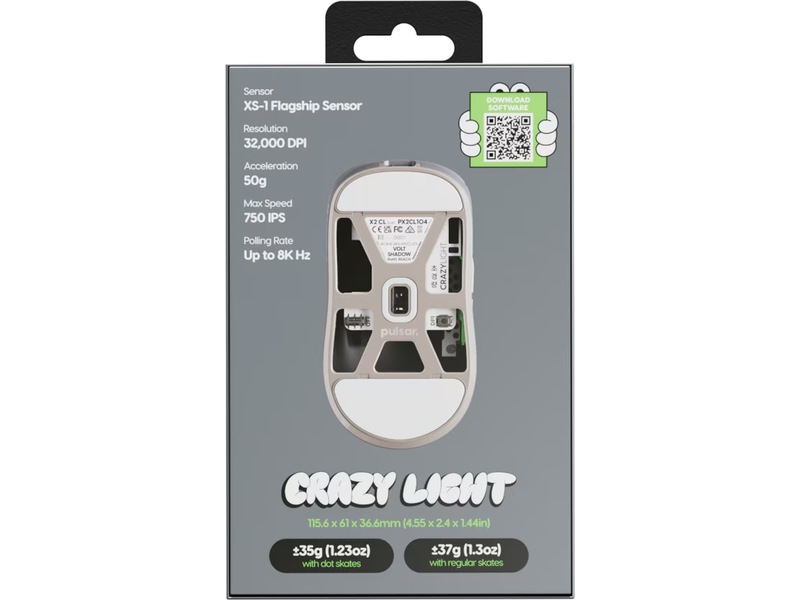 Pulsar X2 CrazyLight trådløs gamingmus (Volt Shadow) Gamingmus