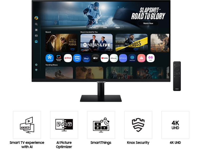 Samsung 32" 4K smart skærm M7 32FM702 (sort) Skærme