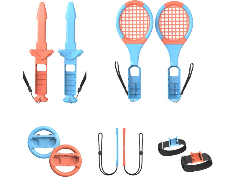 Gaminja Nintendo Switch 2 10-i-1 Combo Kit (blå/orange) Tilbehør til spilkonsoller