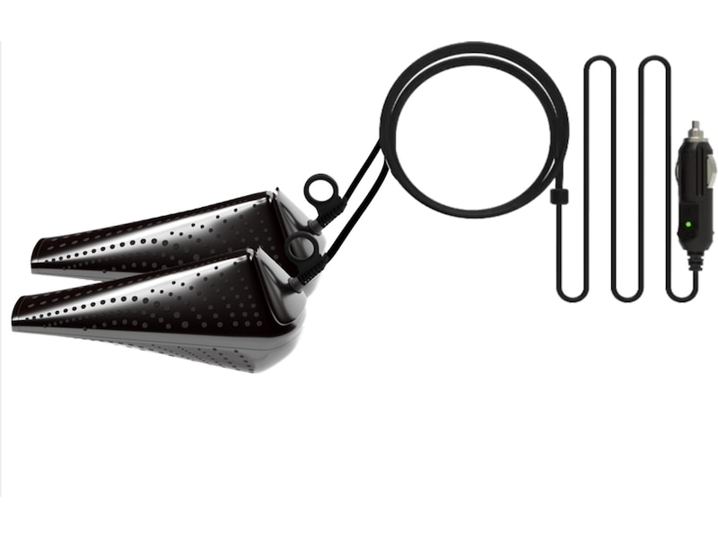 Hedgehog Drive skotørrer til bil + adapter (sort) Skotørrere