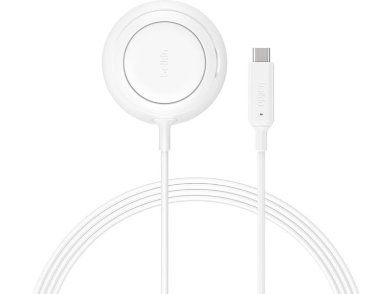 Belkin UltraCharge magnetisk ladeplade 25W Qi2 med stativ Trådløs oplader