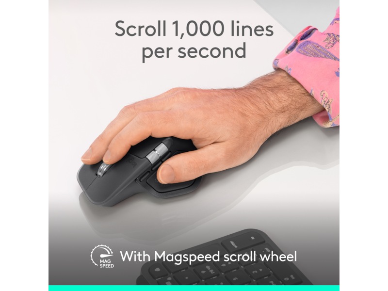 Logitech MX Master 4 Trådløs Ergonomisk Mus (grafitgrå) Mus