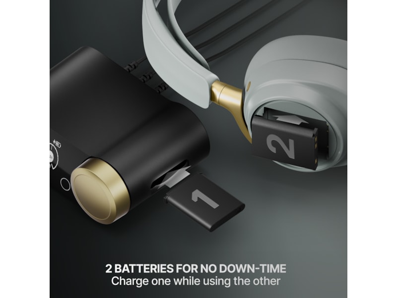 SteelSeries Arctis Nova Elite Trådløst Gamingheadset (salvie og guld) Gamingheadset