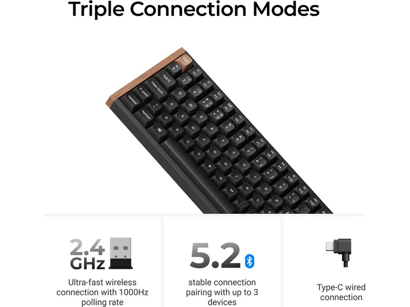 Keychron K4 HE Trådlöst Gamingtangentbord (svart) Gamingkeyboard