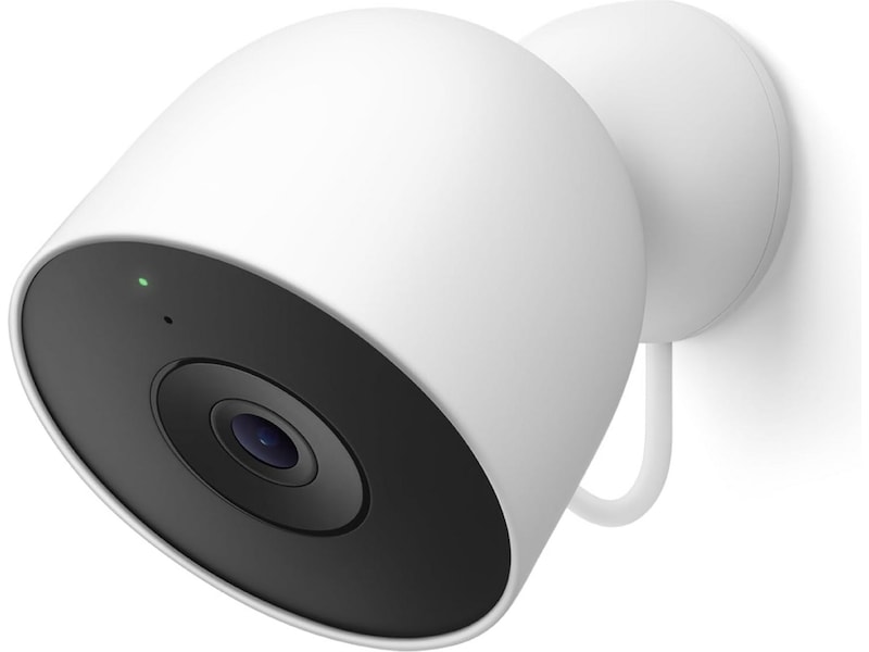 Google Nest Cam udendørs 2. gen (med ledning, hvid) Overvågningskameraer