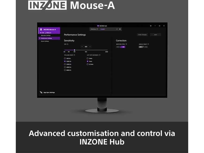 Sony INZONE Mouse-A Trådlös Gamingmus Gamingmus