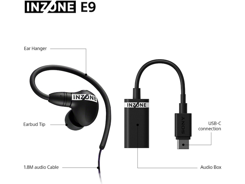 Sony INZONE E9 In-Ear Gaming öronproppar (svart) In-ear høretelefoner