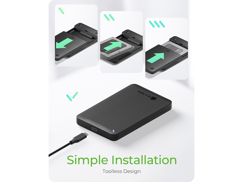 Icy Box 2,5" SATA HDD/SSD Kabinet Eksterne Kabinetter