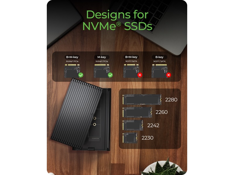 ICY BOX M.2 NVMe enclosure Eksterne Kabinetter