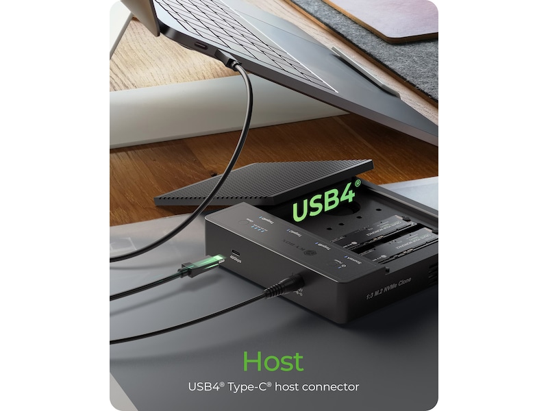  ICY BOX 4 bay Clone and DockingSation Dockingstation og USB-hub