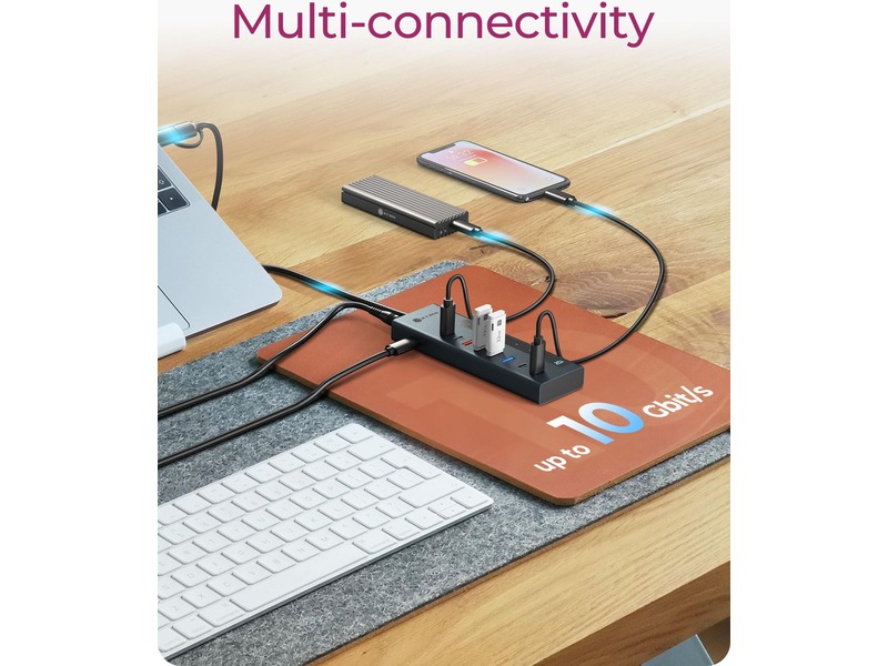 ICY BOX 9-i-1 HUB Dockingstation og USB-hub