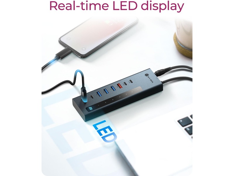 ICY BOX 9-i-1 HUB Dockingstation og USB-hub