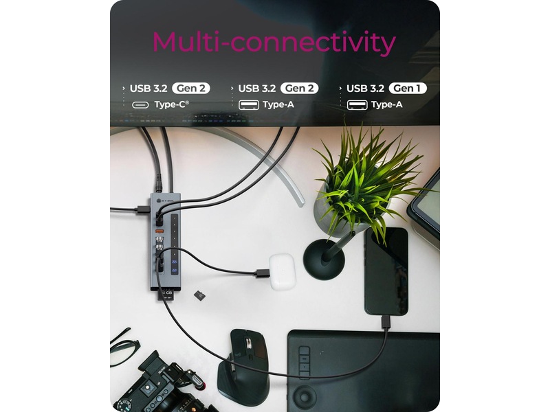 ICY BOX 11-i-1 USB Type-C HUB Dockingstation og USB-hub