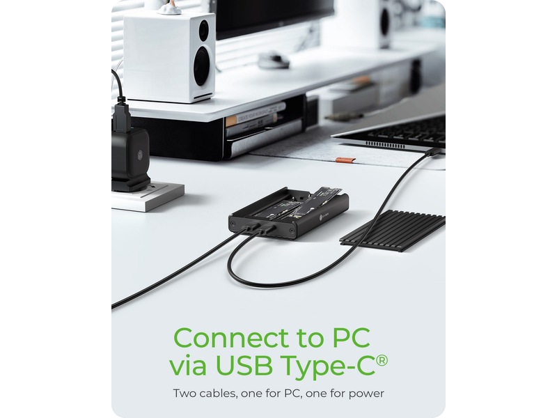 Icy Box 2 bay M.2 PCIe NVMe-kabinet Eksterne Kabinetter