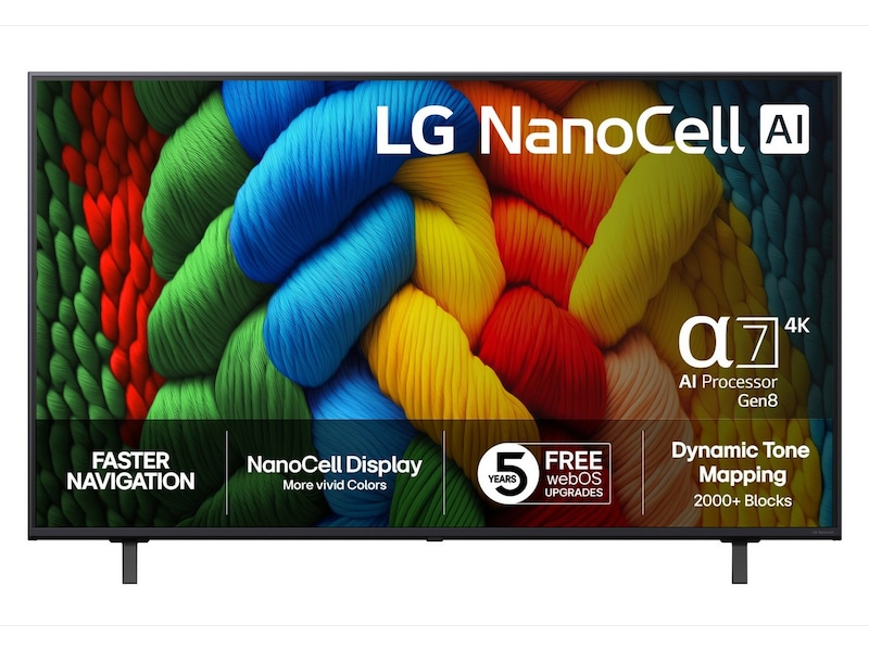 LG 55" NANO80 AI 4K NanoCell Smart TV (2025) 50 - 59 tommer TV