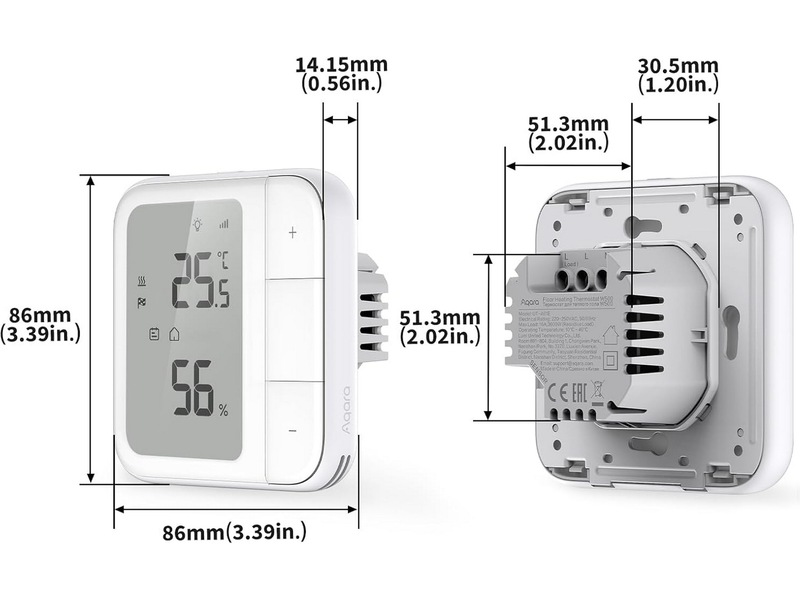 Aqara Golvvärmetermostat W500 Tilbehør til varme