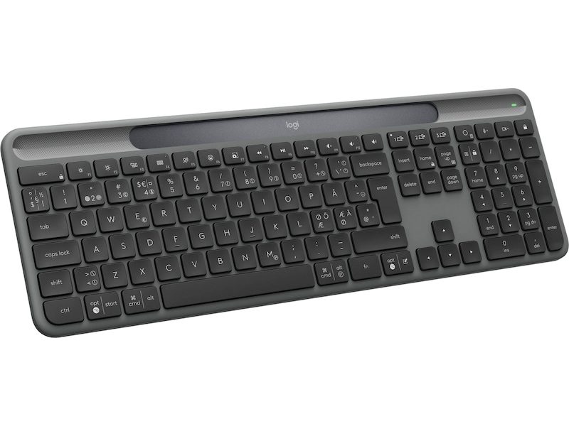 Logitech Signature Slim Solar+ Trådløst Tastatur K980 (grafitgrå) Keyboards