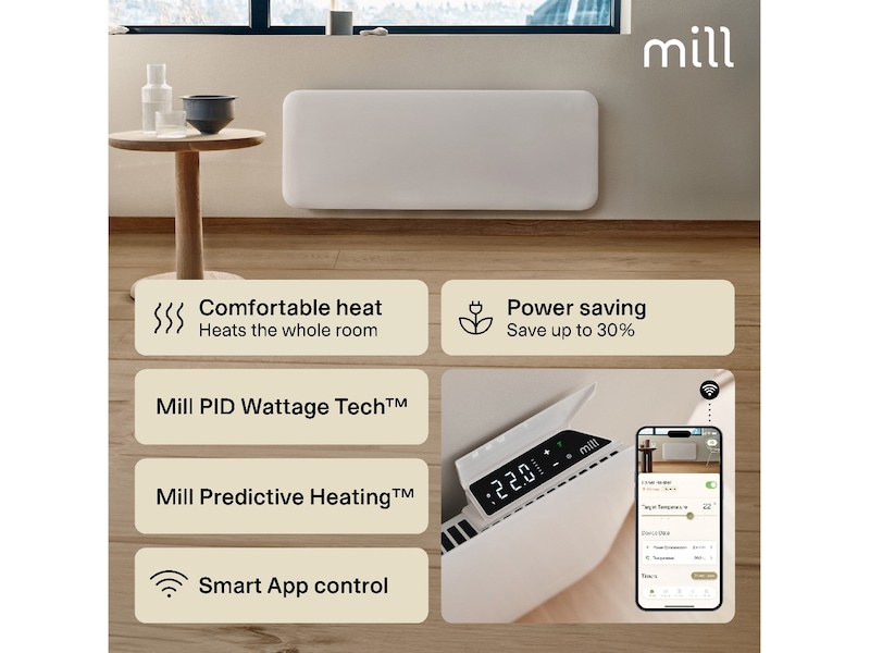 Mill Invisible Smart WiFi Gen 4 panelradiator 2000W 2-pack Varmepaneler