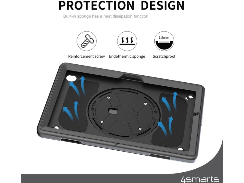 4smarts Galaxy Tab A11+ Robust Etui Grip (sort) Cover til tablet