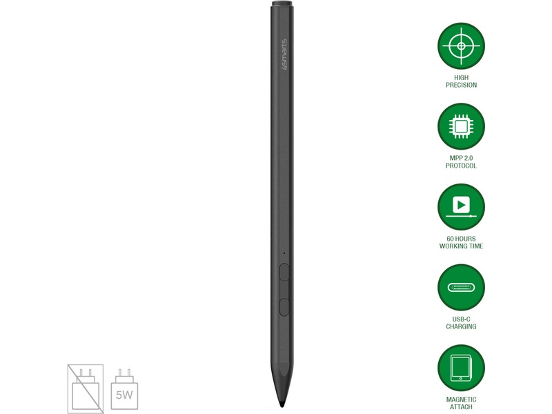 4smarts Microsoft Surface MPP Active Stylus (svart) Tastatur og stylus