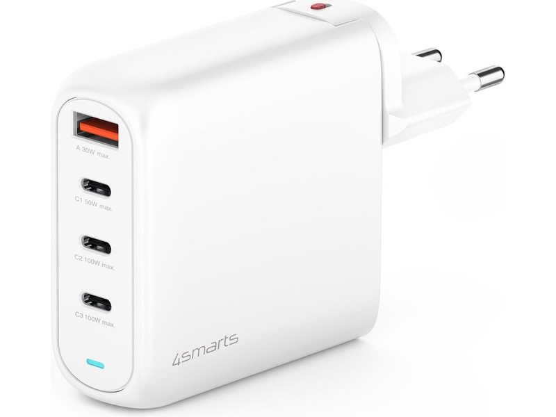 4smarts 100W GaN Flex Pro Travel Edition Laddare (vit) Batteri og lader