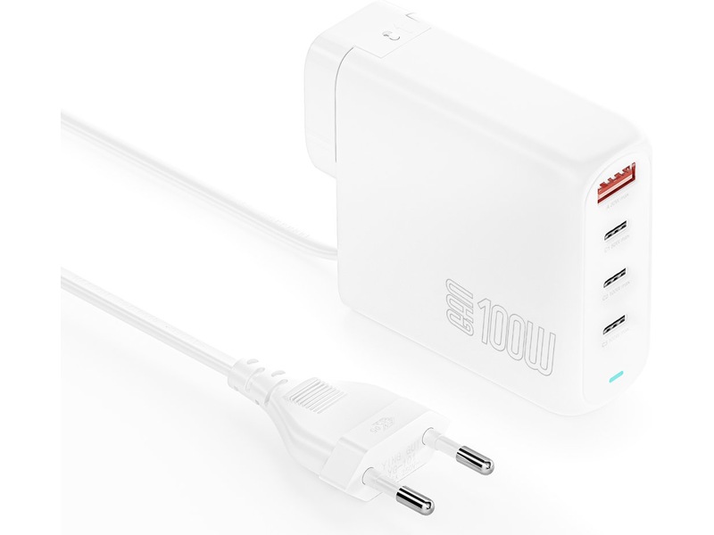 4smarts 100W GaN Flex Pro Travel Edition Laddare (vit) Batteri og lader