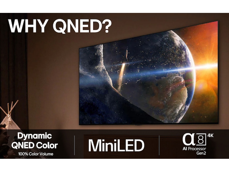 LG 65'' QNED85 evo AI MiniLED 4k Smart TV (2025) + Soundbar 60 - 69 tommer TV