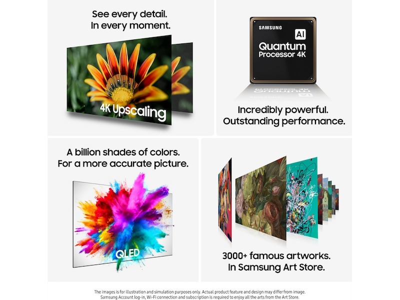 Samsung 43" Q7F2 QLED 4K Smart TV (2025) + Soundbar 20 - 49 tommer TV