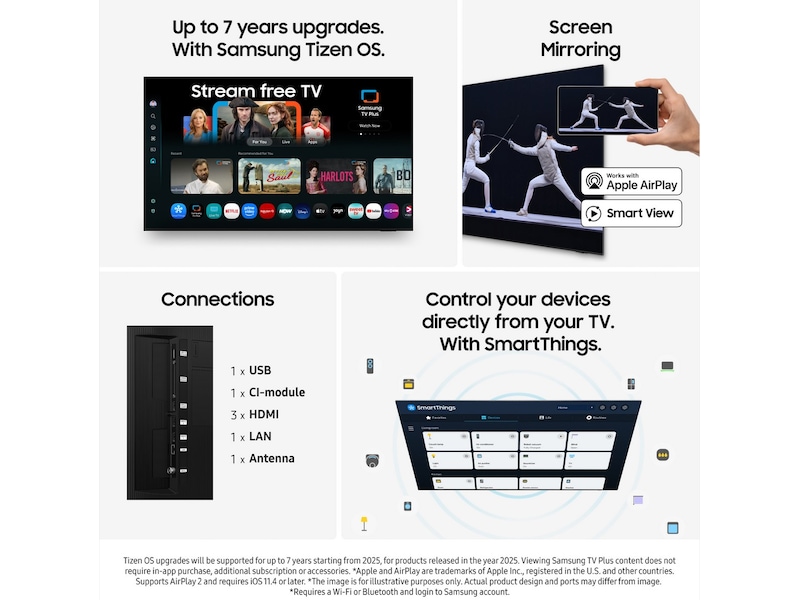 Samsung 50" Q7F2 QLED 4K Smart TV (2025) + Soundbar 50 - 59 tommer TV