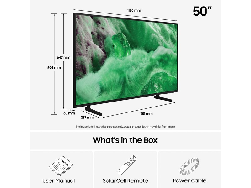 Samsung 50" Q7F2 QLED 4K Smart TV (2025) + Soundbar 50 - 59 tommer TV