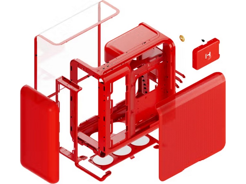 HYTE X50 Mid Tower (rød) Midi Tower