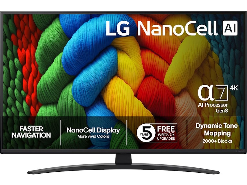 LG 86'' NANO81 NanoCell AI 4K Smart TV (2025) Over 80 tommer TV