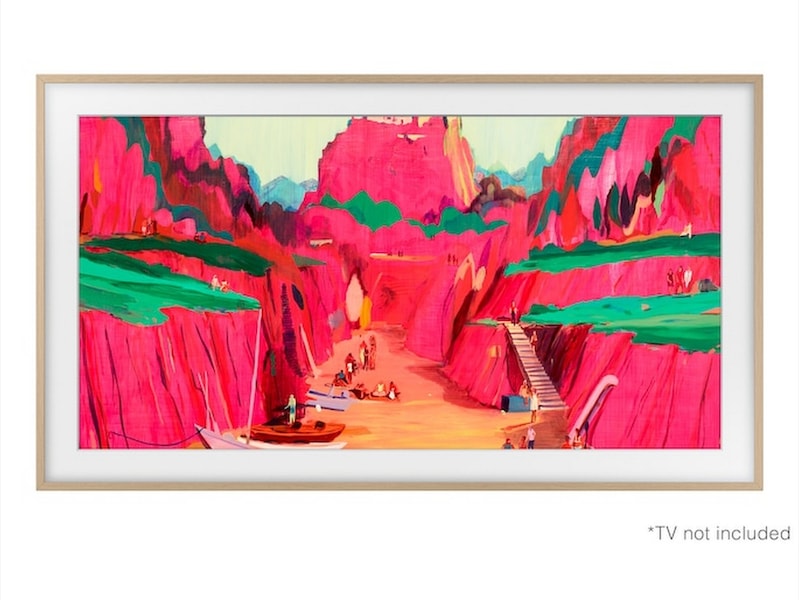 Samsung The Frame Pro 75" LS03FW + ramme Beige Wood 60 - 69 tommer TV