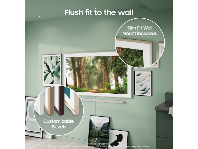 Samsung The Frame Pro 75" LS03FW + ramme Beige Wood 60 - 69 tommer TV