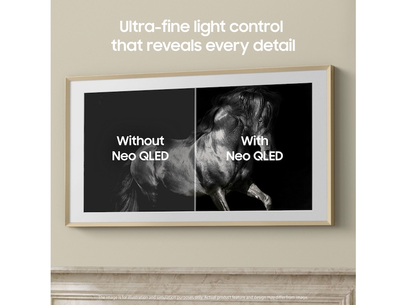 Samsung The Frame Pro 85" LS03FW + ramme Beige Wood 60 - 69 tommer TV