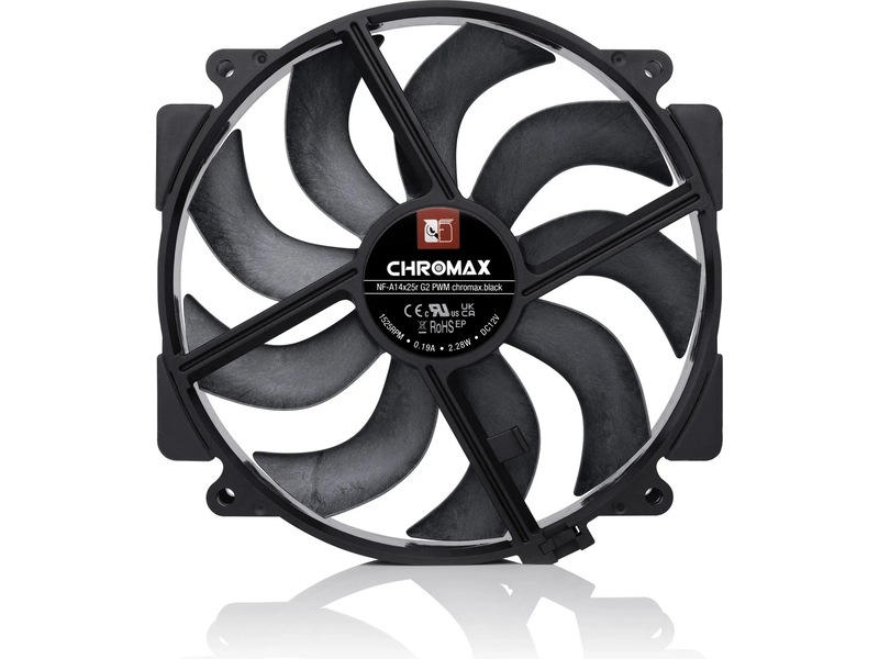 Noctua NF-A14x25r G2 PWM chromax.black blæser Blæsere